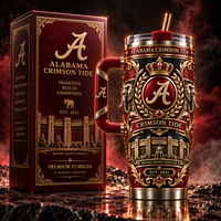 ALA in Crimson and Gold - A Heraldic Tumbler Crest