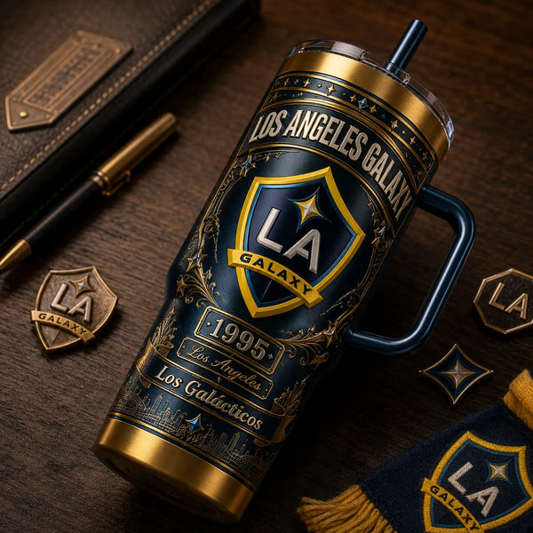 LAG Heritage Crest - Navy and Gold Wraparound Tumbler - main