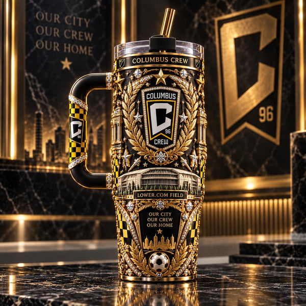 CLB Gold Standard - Heraldic Black and Yellow Tumbler - main