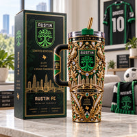 ATX Verde - Crest, Skyline and Gold Filigree Tumbler