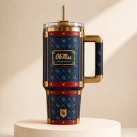 Ole Miss - Navy Monogram, Crimson Trim and Quiet Collegiate Elegance