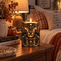 Some Beauty Lives In The Shadows - Gothic Halloween Candle
