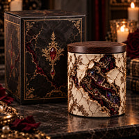 Beauty Lives in Ruin - Cracked Porcelain Gilded Candle