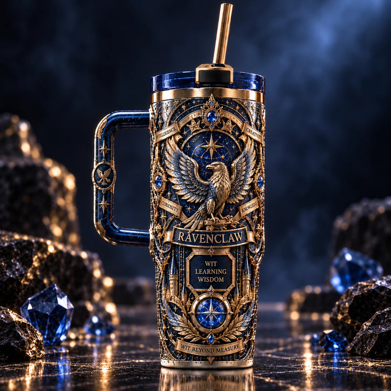 Wit Beyond Measure - Heraldic Eagle Tumbler in Sapphire and Gilt