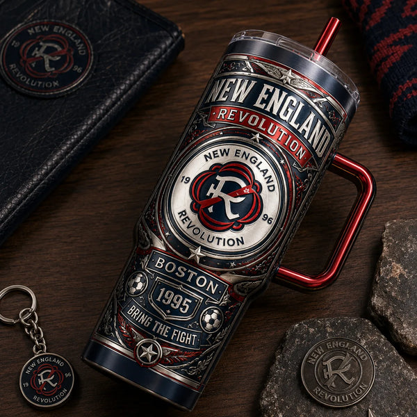 NE - Heritage Crest Tumbler in Navy, Silver and Red - main