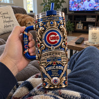 CHC Heritage Crest - Ornate Gold and Royal Blue Tumbler