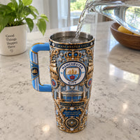 MCI Crest Royale - An Ornate Blue and Gold Tumbler