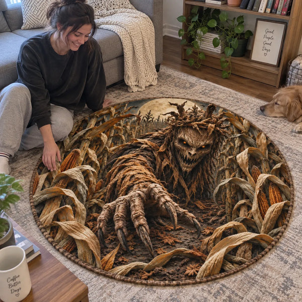 Harvest Nightmare - A Cornfield Horror Rug Built for Impact - main