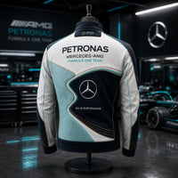 Paddock Calm - AMG Teal and White Panel Jacket