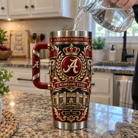ALA in Crimson and Gold - A Heraldic Tumbler Crest