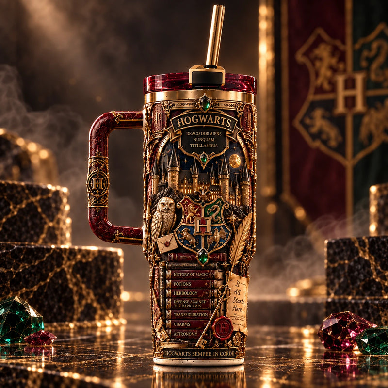 Draco Dormiens - Gilded Castle Crest Drinkware Statement
