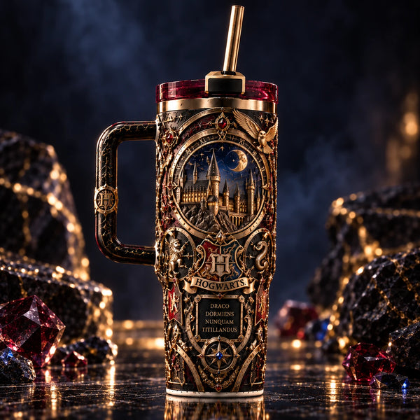 Draco Dormiens - Moonlit Castle Crest Tumbler - main