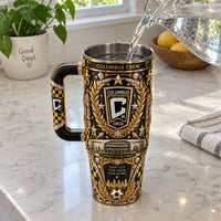 CLB Gold Standard - Heraldic Black and Yellow Tumbler