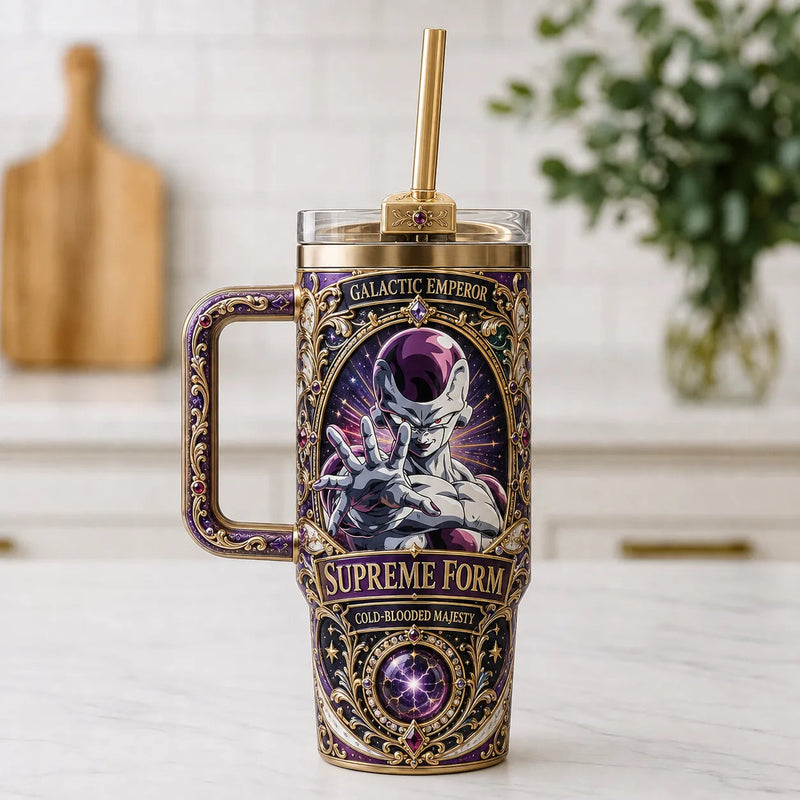 Cold-Blooded Majesty - Frieza Framed in Ornamental Symmetry