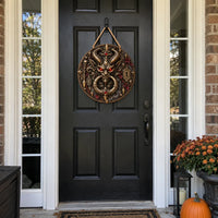 The Keeper of the Threshold - A Study in Gothic Relief and Crimson Detail