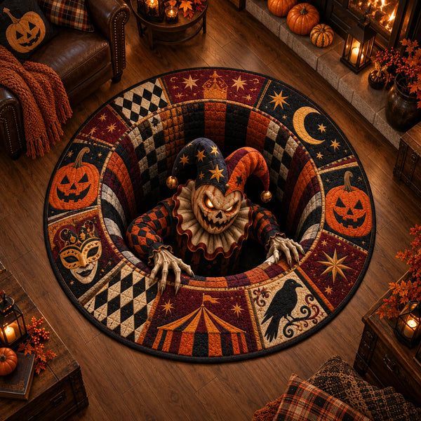 The Jester Rises - A Quilted Study in Halloween Atmosphere - main