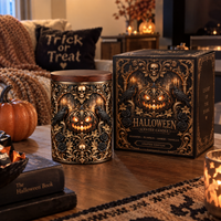 Some Beauty Lives In The Shadows - Gothic Halloween Candle