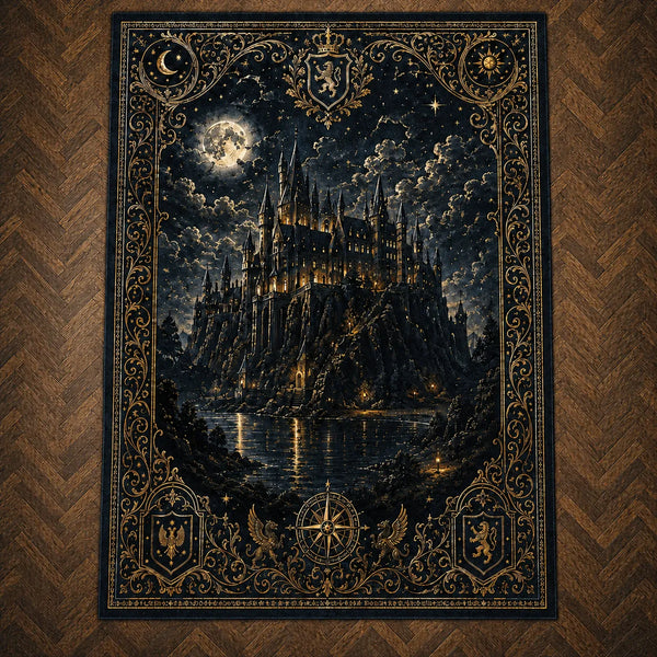 Moonlit Keep - Gilded Castle Composition in Obsidian - main
