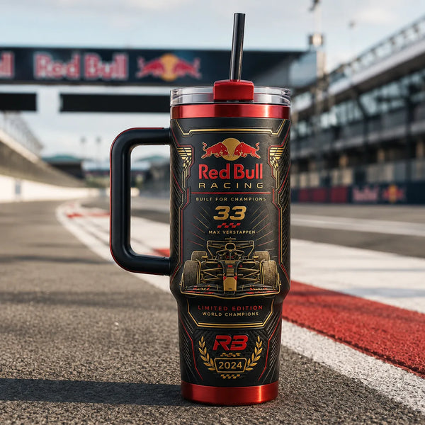 Circuit Crest - RB 33 Black and Gold Racing Tumbler - main
