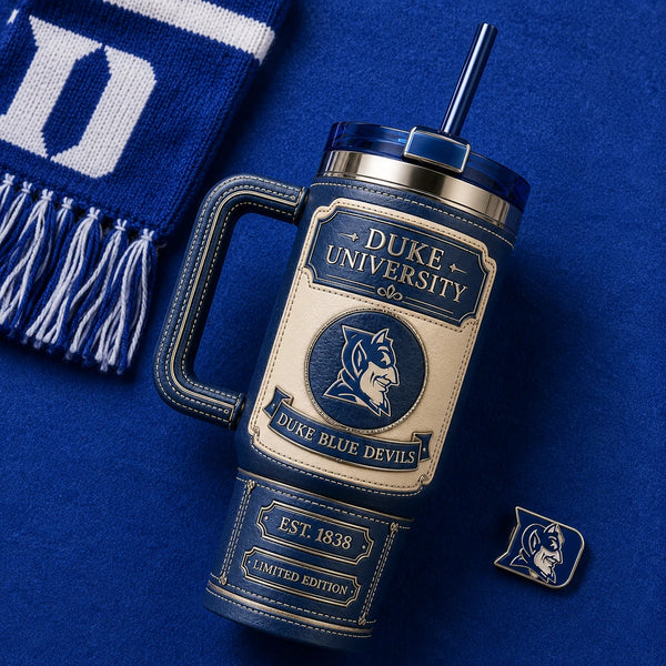 DUKE Heritage Crest - Navy and Cream Tumbler Composition - main