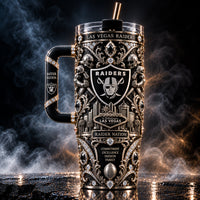 LV Silver Shield - An Ornate Study in Black, Chrome and Neon Nights