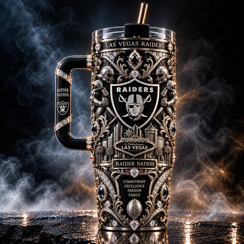 LV Silver Shield - An Ornate Study in Black, Chrome and Neon Nights
