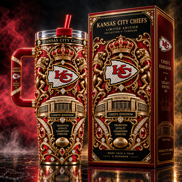 KC Regalia - Ornamental Crest Tumbler in Crimson and Gold - main