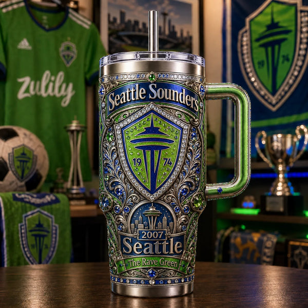 SEA Ornament - The Rave Green Crest in Jeweled Relief - main