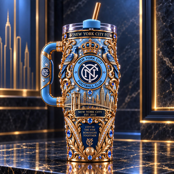 NYC - Gilded Crest and Skyline Baroque Tumbler - main