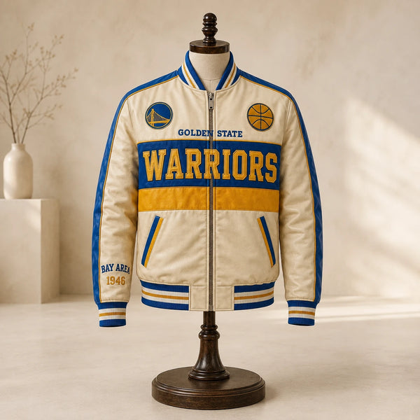 GSW - Bay Area Cream, Royal and Gold in Panel Form - main