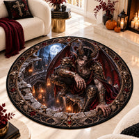 Moonlit Vigil - Circular Gothic Floor Composition