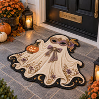 Masquerade Ghost - Ivory Draping and Gilded Lantern Doormat