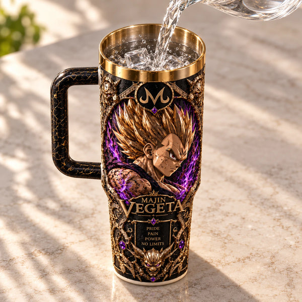 Gilded Majin - Vegeta Framed in Violet Aura - main