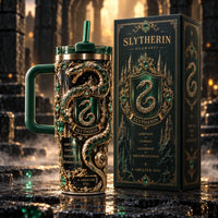 Ambition in Green and Gold - Serpent Crest Tumbler