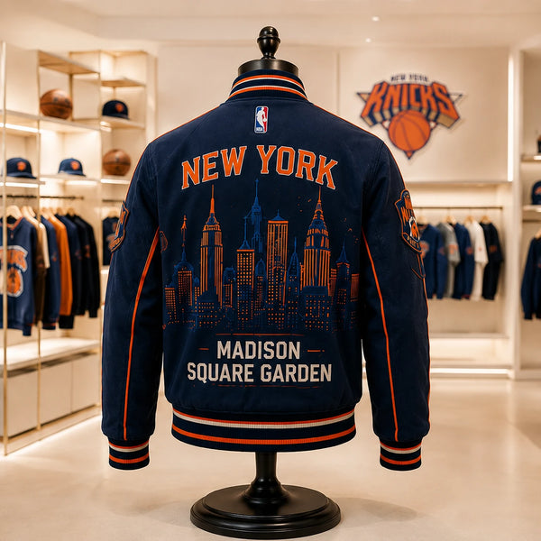 NYK Court Standard - Navy, Orange and Vertical Lettering - main