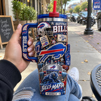 BUF Circle The Wagons - Bills Mafia Collage Tumbler