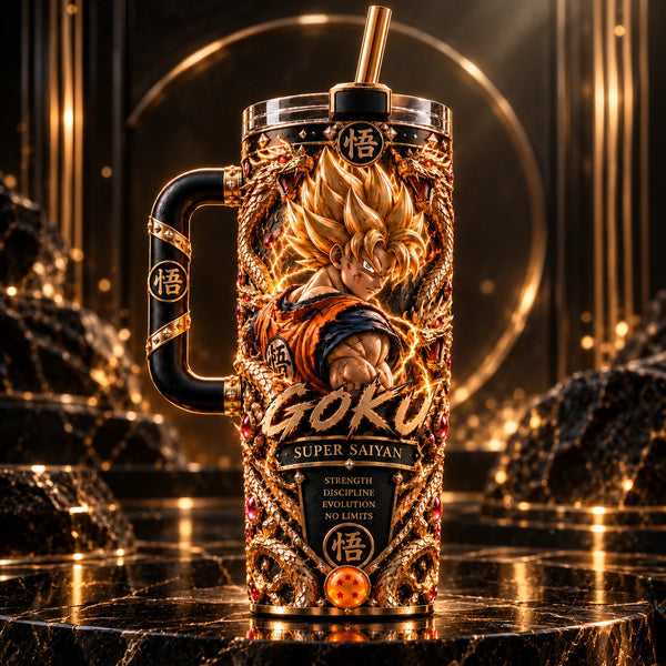 Goku Ascended - Golden Transformation Tumbler Built for Impact - main
