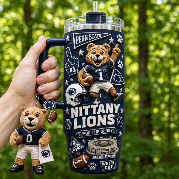PSU Spirit Collage - Navy Wraparound Tumbler Graphic - main