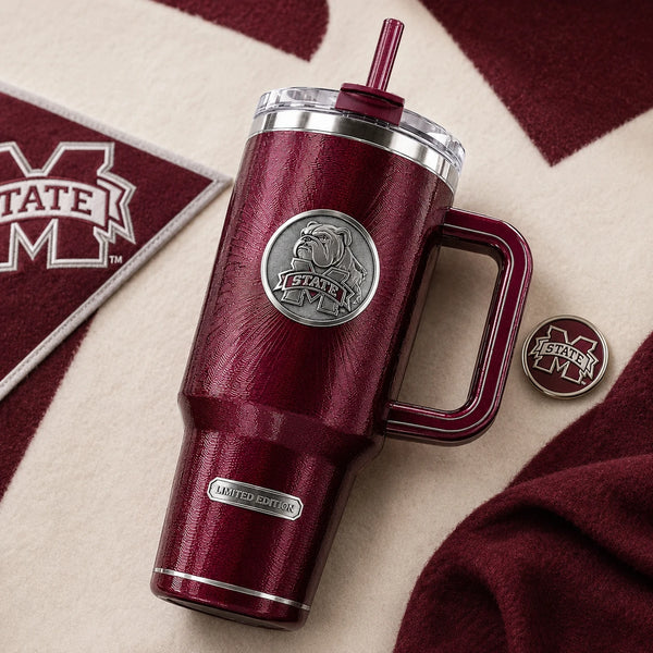 Maroon and Metal - MSST Bulldog Crest Tumbler - main
