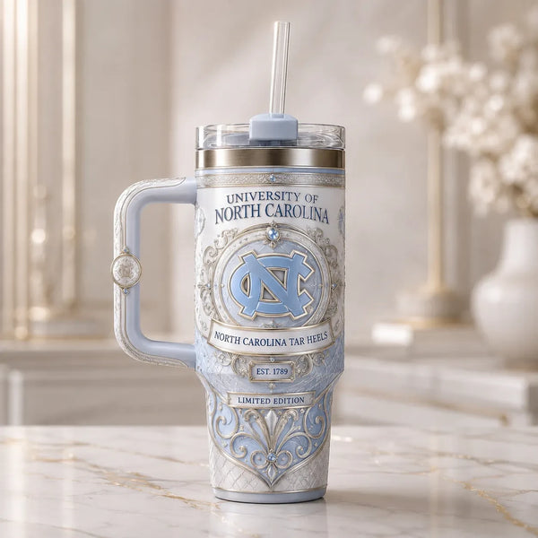 UNC - Interlocked Monogram in Porcelain and Pale Blue - main