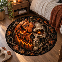 Half Pumpkin, Half Skull - A Floor Piece Built for Impact
