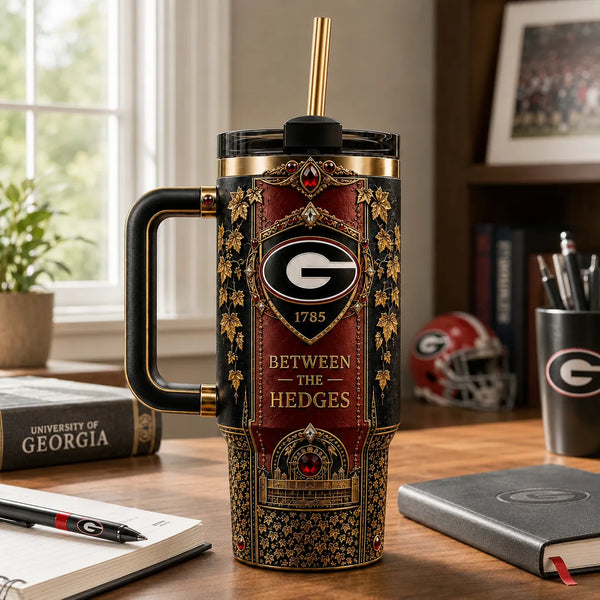 UGA - Between the Hedges, Crimson Panel and Gilded Detail - main