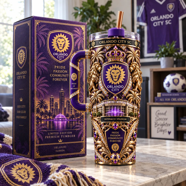 ORL Crest Regalia - Purple and Gold Wraparound Tumbler - main