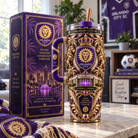 ORL Crest Regalia - Purple and Gold Wraparound Tumbler