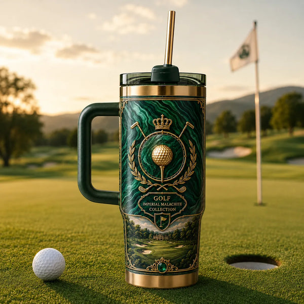 Imperial Malachite - Heraldic Golf Crest Tumbler - main