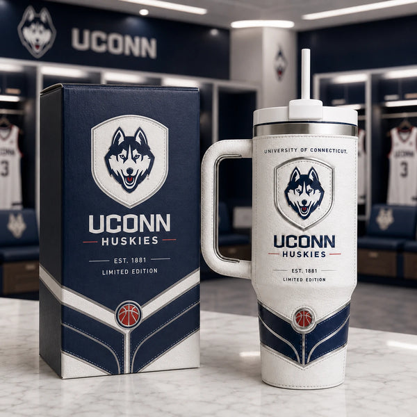 UCONN Pride - Husky Crest Tumbler in Navy and White - main