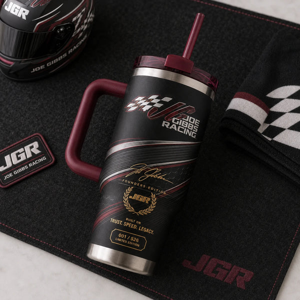 Trust Speed Legacy - JGR Checkered Flag Tumbler Graphic - main