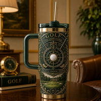 The Grand Course - Heritage Green and Gilt Tumbler