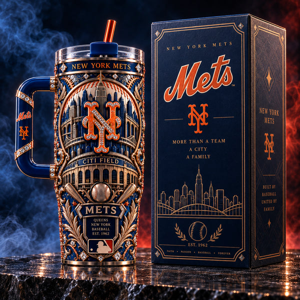 NYM Heritage Crest - Ornate Ballpark Wraparound Tumbler - main